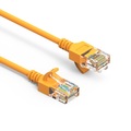 Bestlink Netware CAT6A UTP Slim Ethernet Network Booted Cable 28AWG- 15ft- Yellow 100263YW
